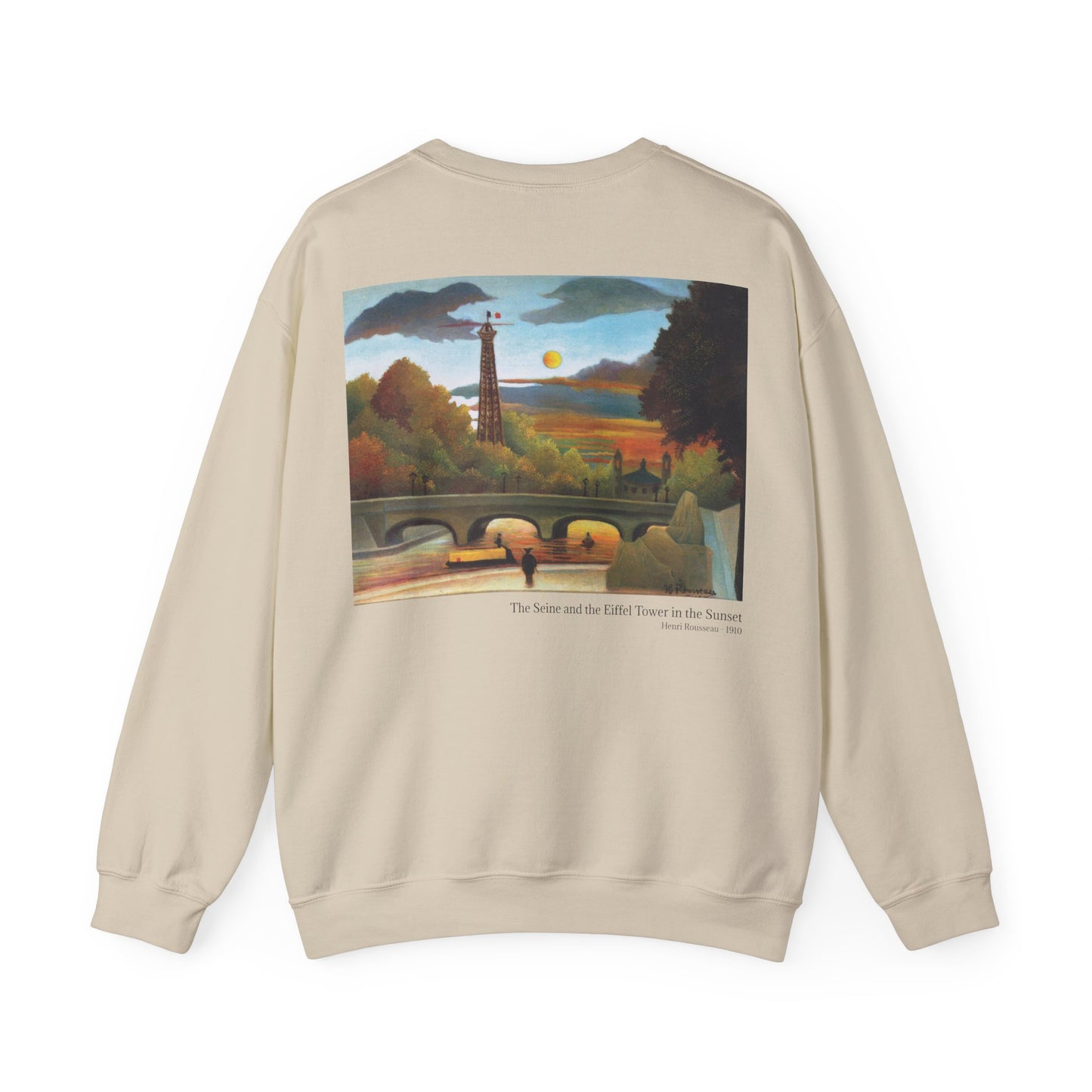 The Seine and the Eiffel Tower in the Sunset - Henri Rousseau / Sweatshirt